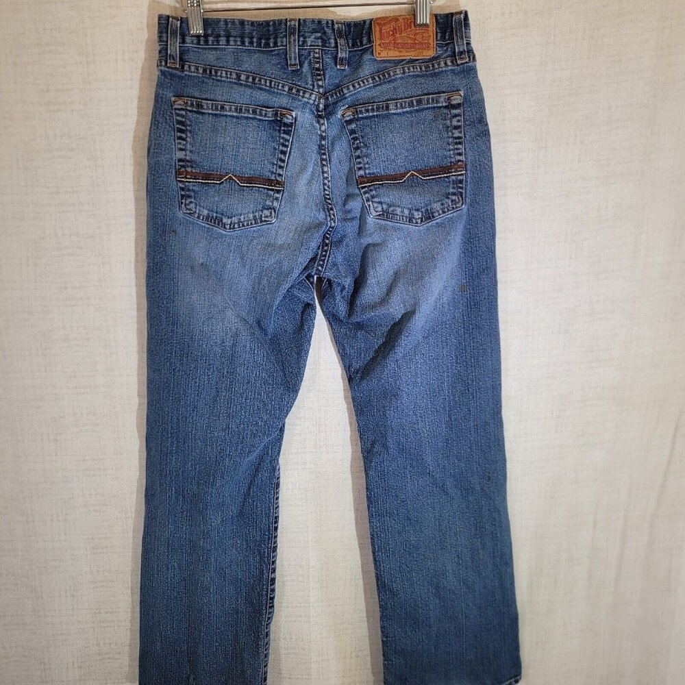 READ Lucky Brand Jeans Mens 30 30x29 Classic Fit Short Inseam Denim Distressed - Picture 2 of 14